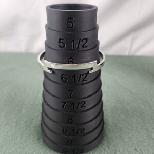 Avon Silver Tone Minimalist Cutout Bar Cuff Bracelet Modern Sleek Jewelry